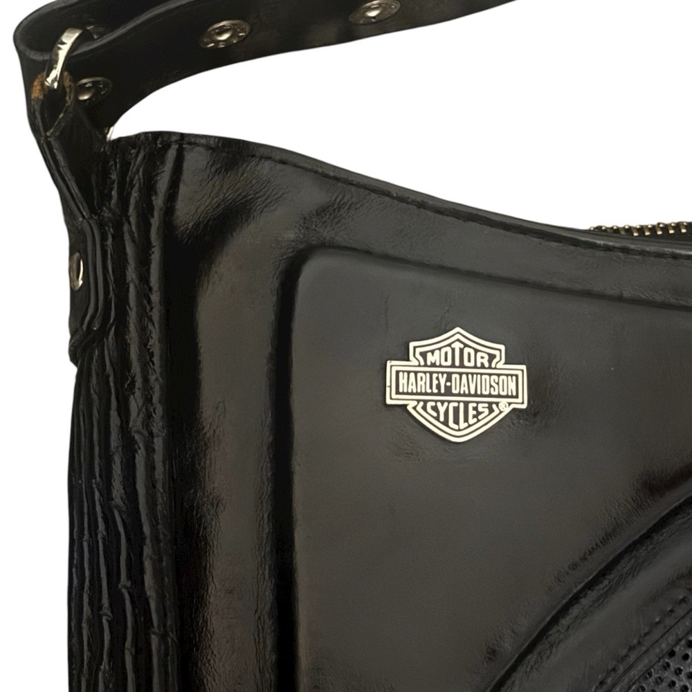 Black Leather Shoulder Bag - Picture 4 of 12
